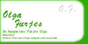 olga furjes business card